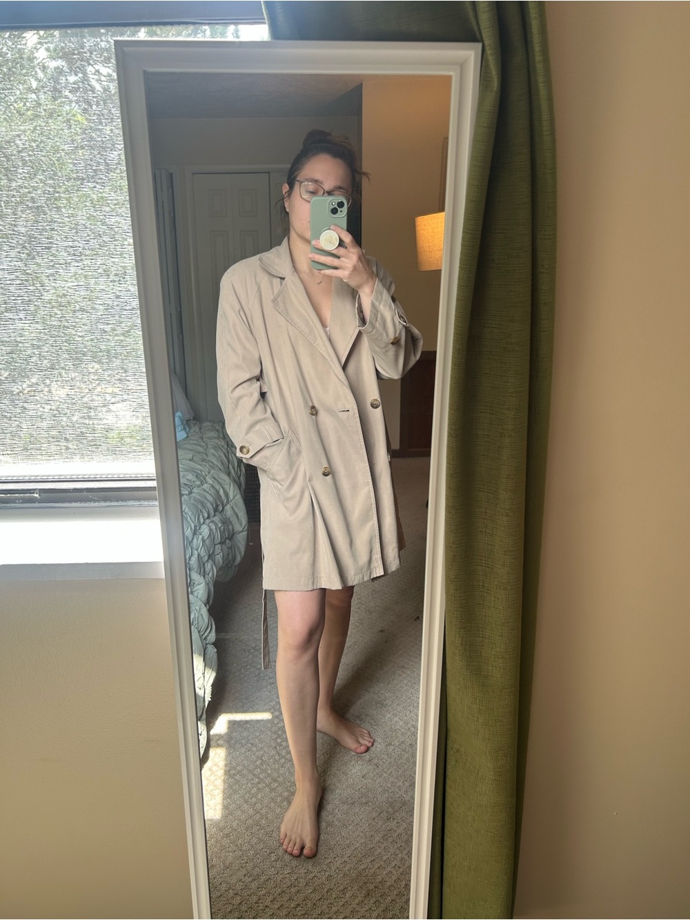 Jacqueline Ferrar Beige Trench Coat